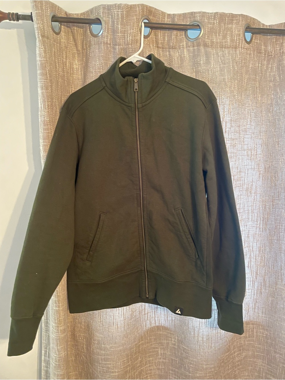 Men’s American Giant Green Zip Up Sweatshirt Size Medium